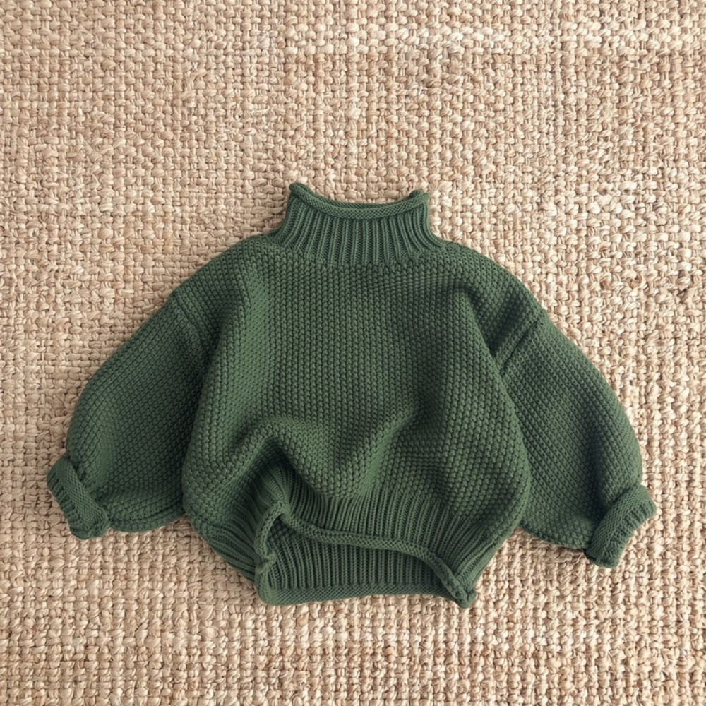 Lilo Knitted Turtleneck Jumper - Dark Green