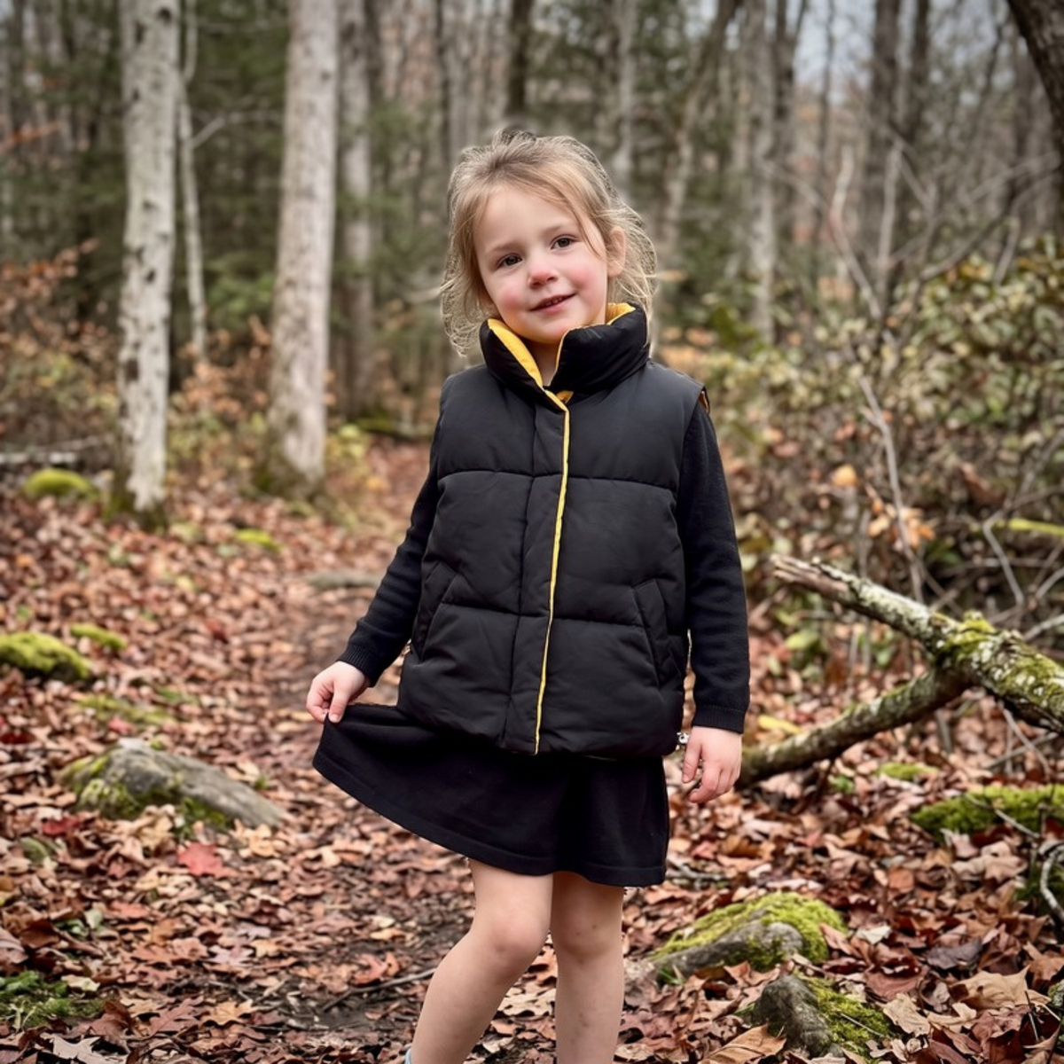 Lilo Stand Collar Padded Vest - Black
