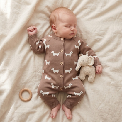 Lilo Knitted Sweater Romper - Bronze