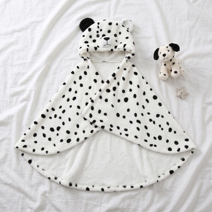 Lilo Flannel Hooded Cloak - Dalmatian