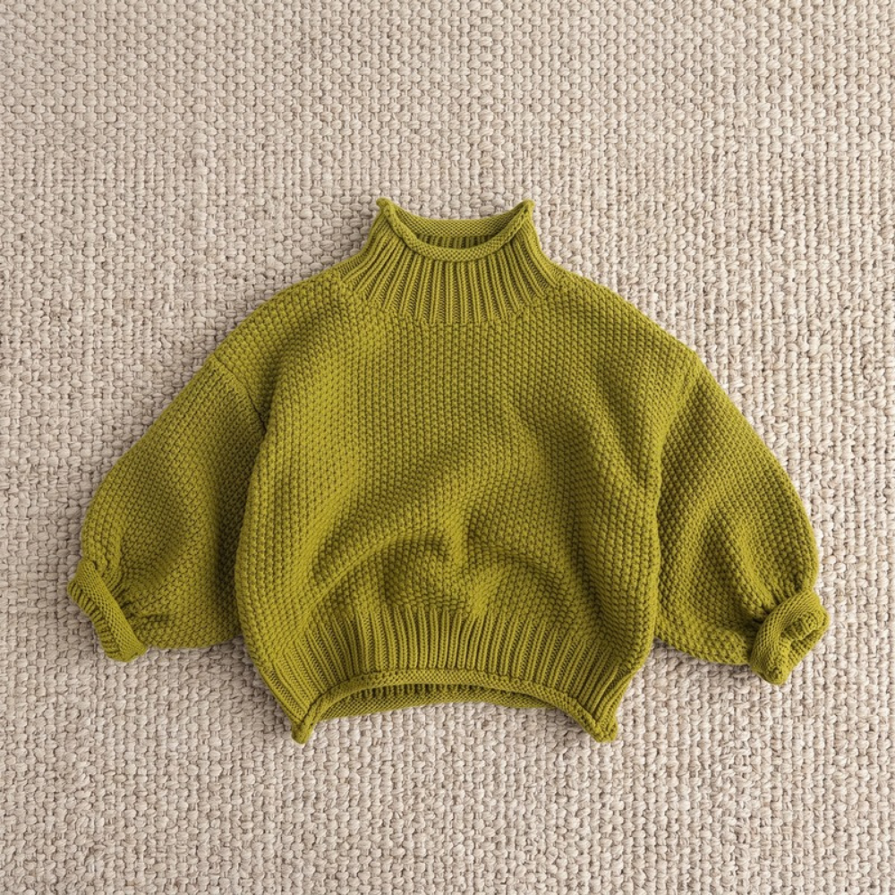 Lilo Knitted Turtleneck Jumper - Olive
