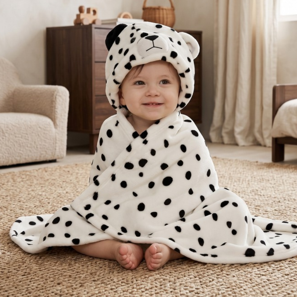 Lilo Flannel Hooded Cloak - Dalmatian