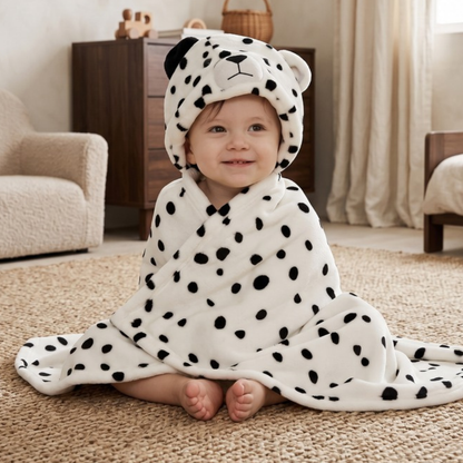Lilo Flannel Hooded Cloak - Dalmatian