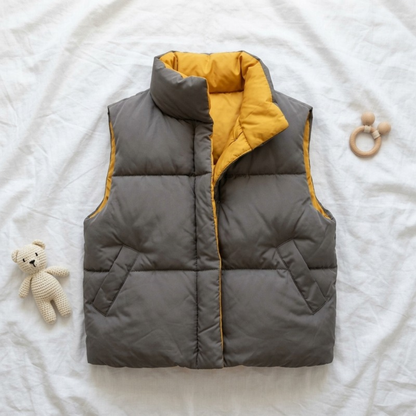 Lilo Stand Collar Padded Vest - Grey