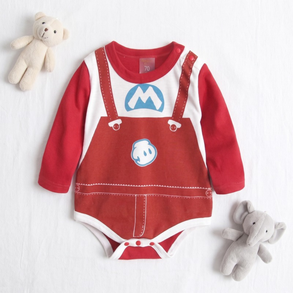Lilo Moonbeam Baby Cartoon Romper - Red Overall