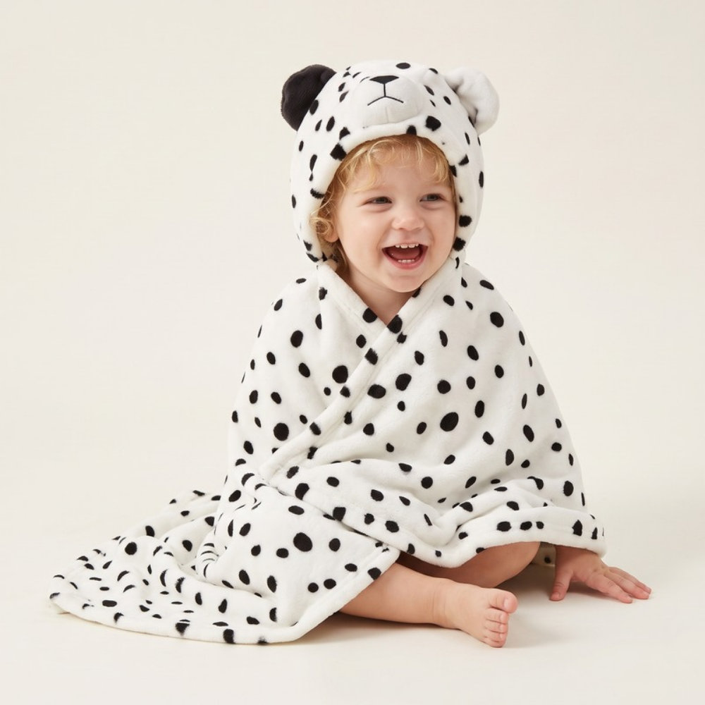 Lilo Flannel Hooded Cloak - Dalmatian