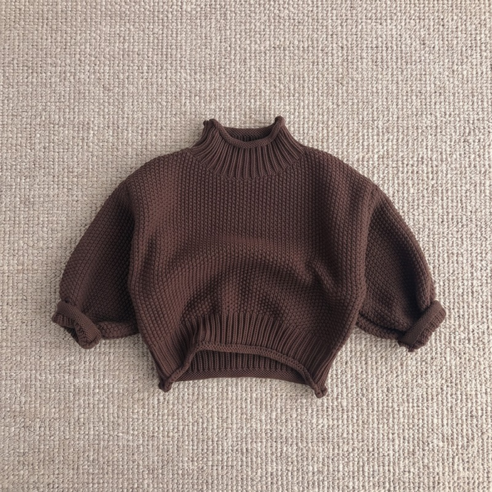 Lilo Knitted Turtleneck Jumper - Coffee