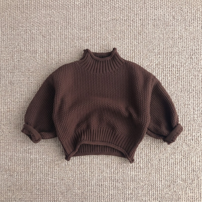 Lilo Knitted Turtleneck Jumper - Coffee
