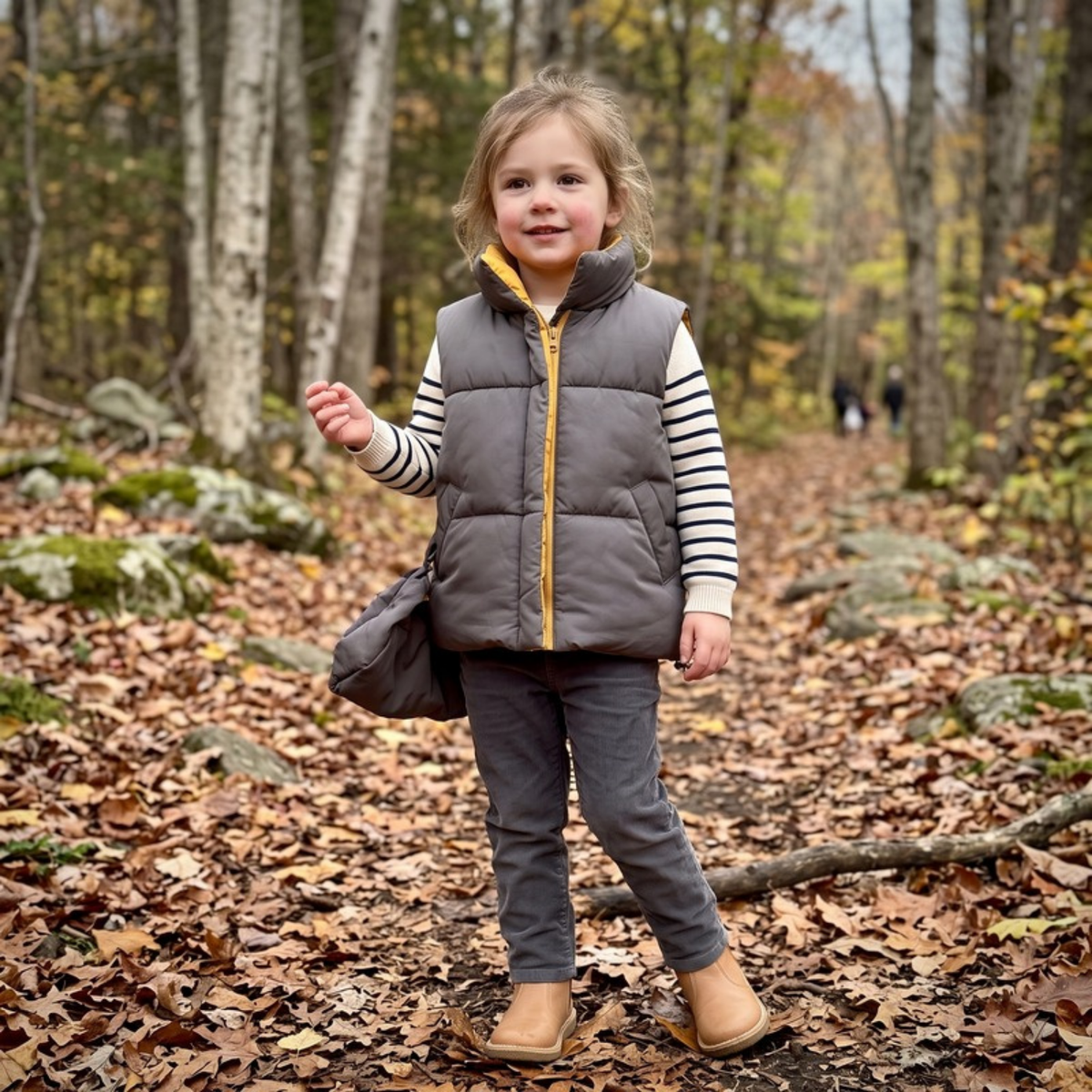 Lilo Stand Collar Padded Vest - Grey