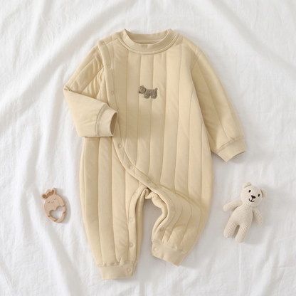 Lilo Air Layer Padded Baby Romper - Pale Butter Yellow