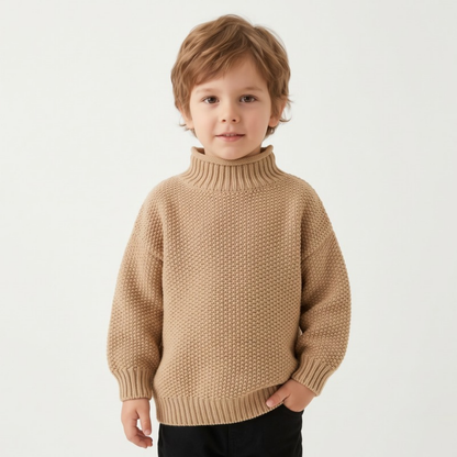 Lilo Knitted Turtleneck Jumper - Khaki
