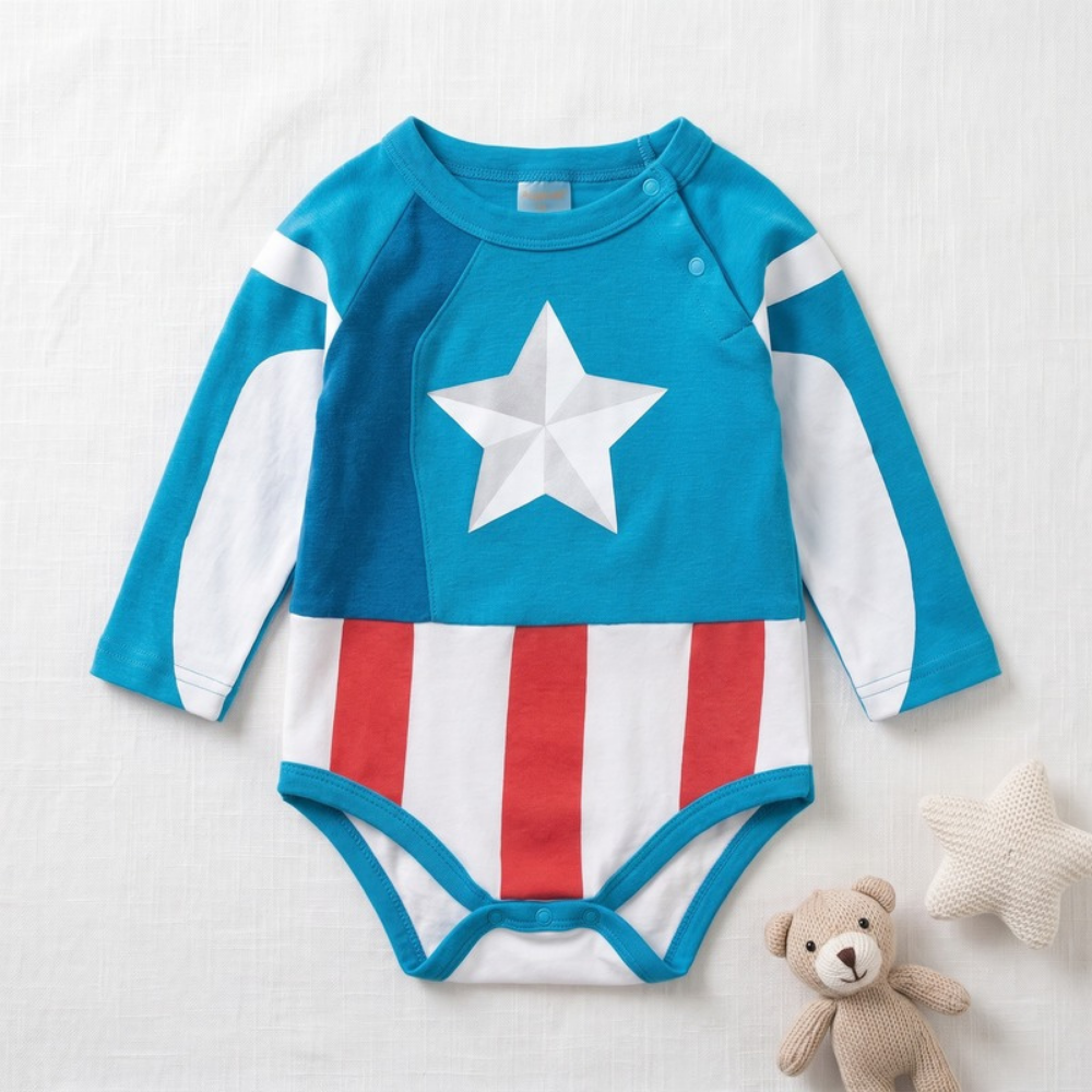 Lilo Moonbeam Baby Cartoon Romper - Blue Star