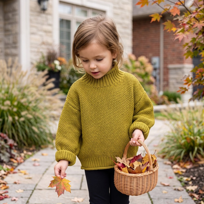 Lilo Knitted Turtleneck Jumper - Olive