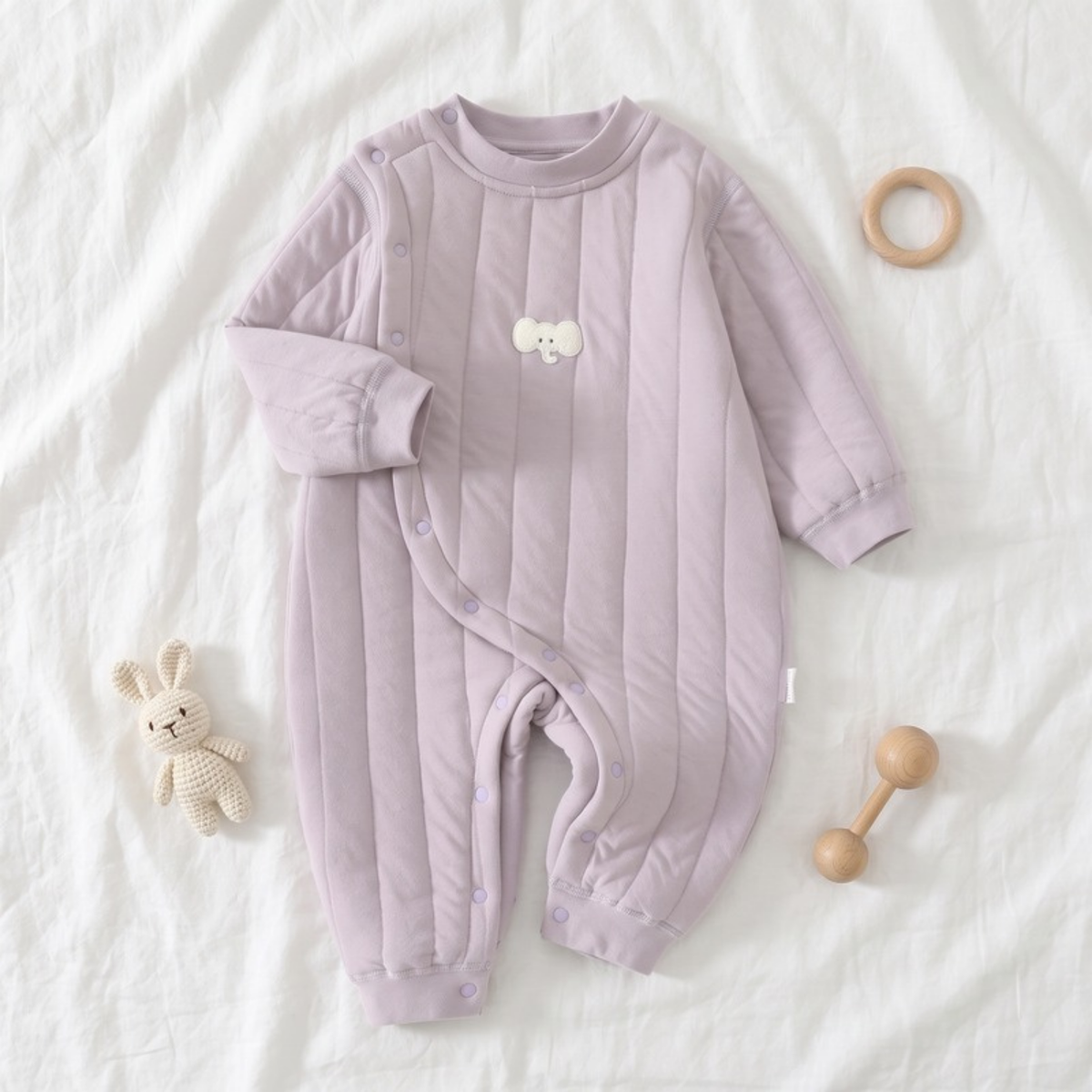 Lilo Air Layer Padded Baby Romper - Lavender