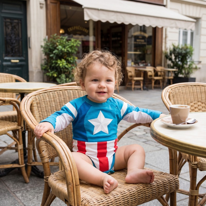 Lilo Moonbeam Baby Cartoon Romper - Blue Star