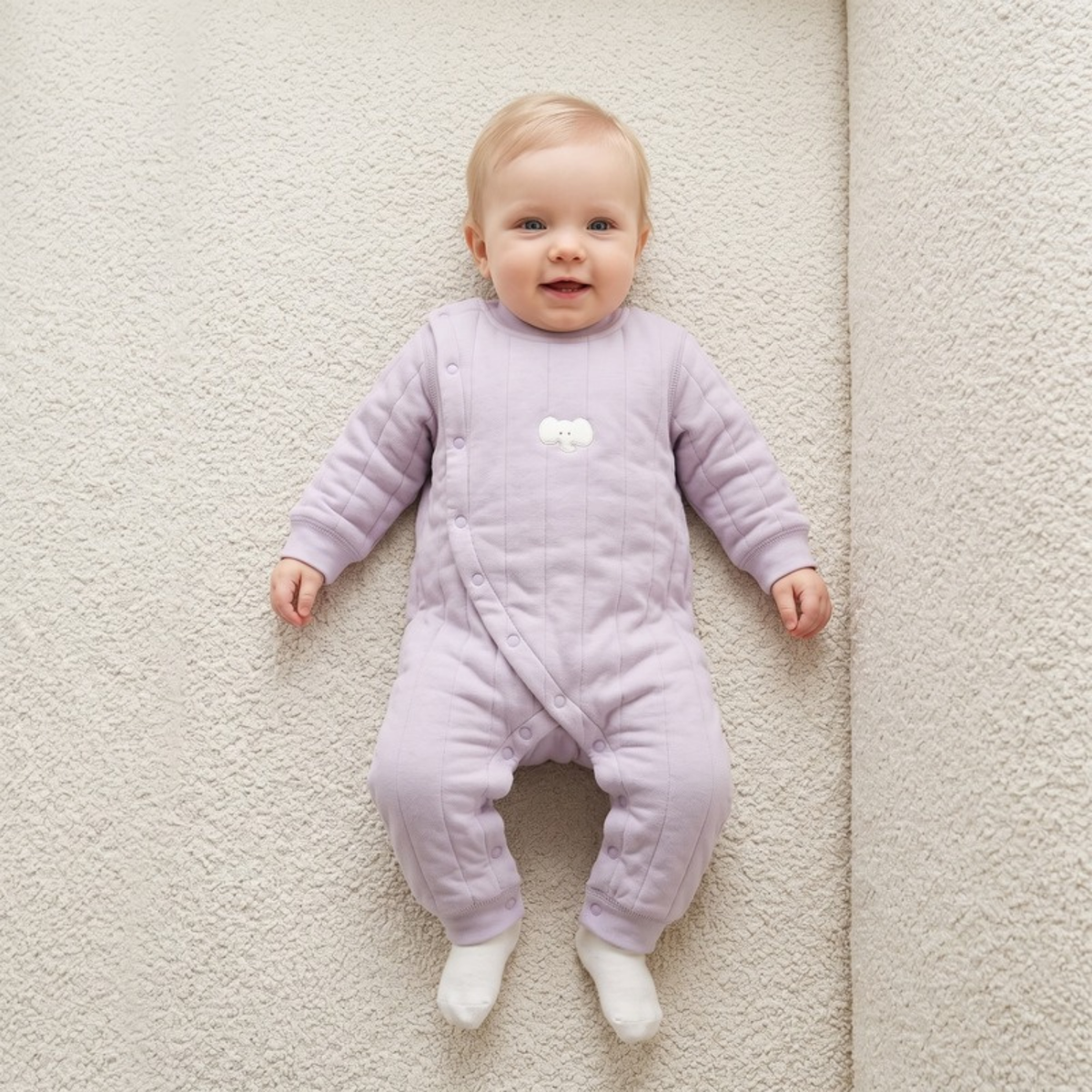 Lilo Air Layer Padded Baby Romper - Lavender