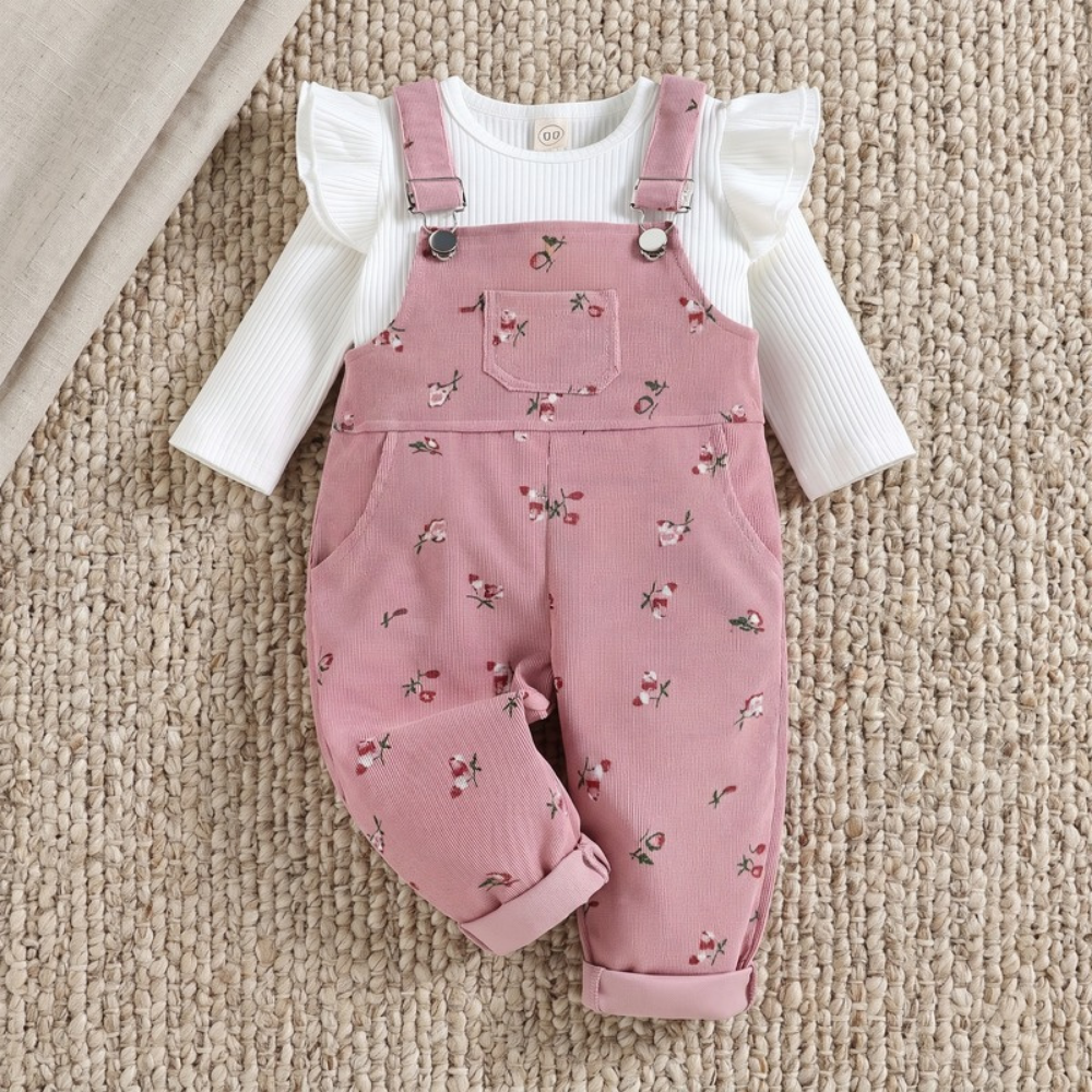 Lilo Ribbed Top and Pants Set - Pink