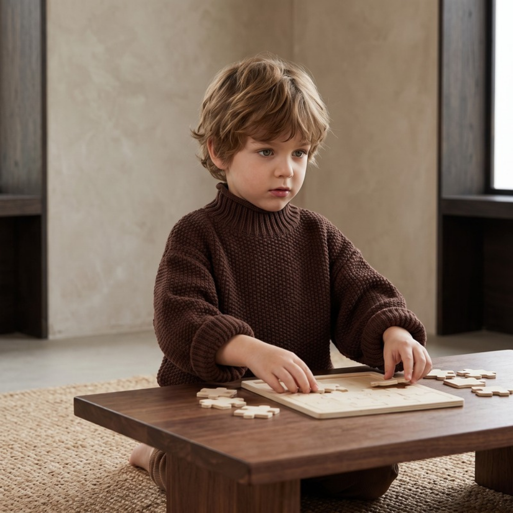 Lilo Knitted Turtleneck Jumper - Coffee