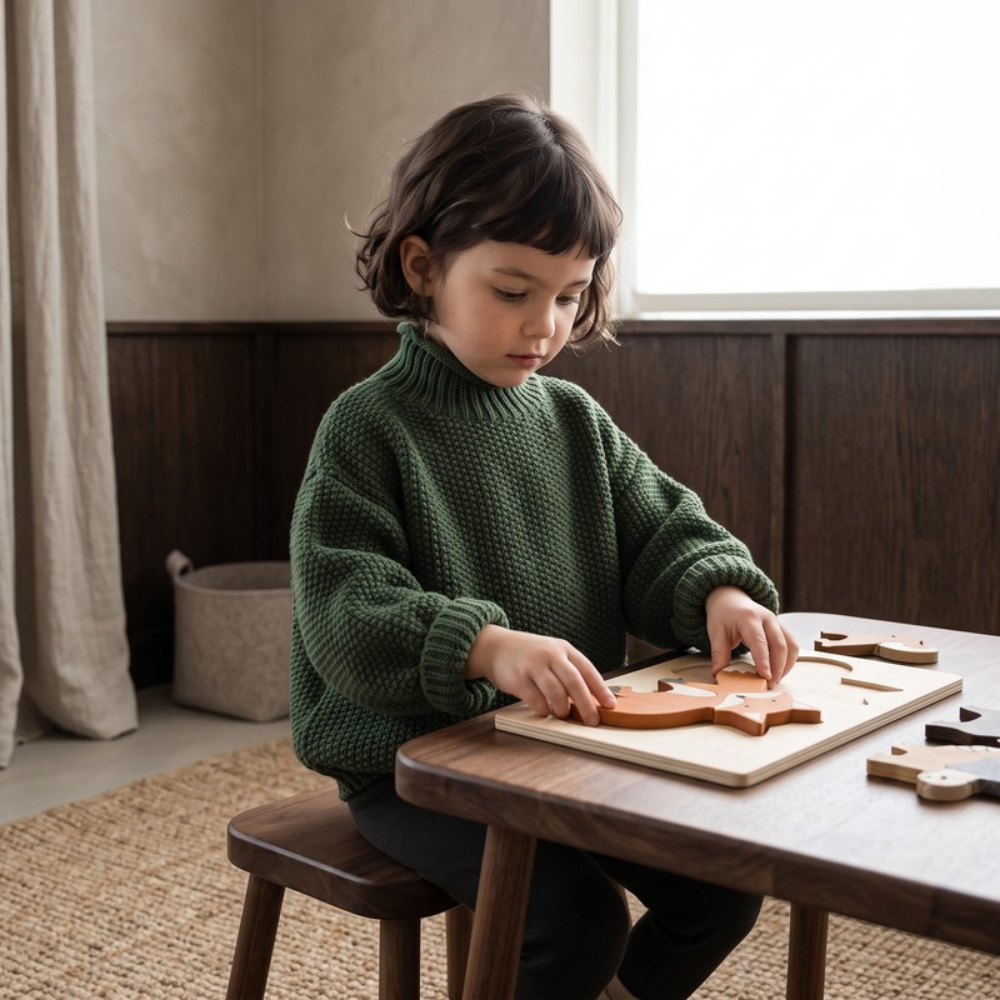 Lilo Knitted Turtleneck Jumper - Dark Green