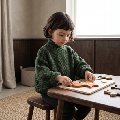 Lilo Knitted Turtleneck Jumper - Dark Green