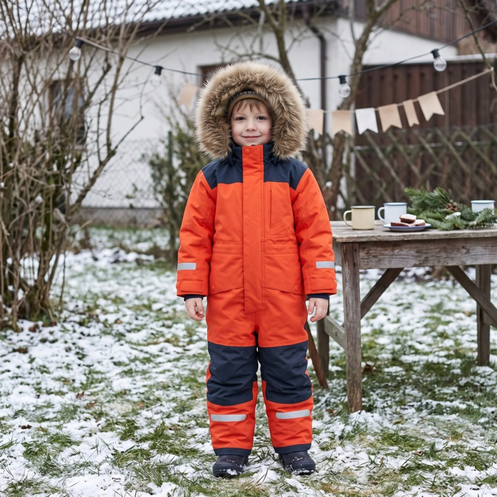 Lilo Kids Waterproof Snowsuit - Orange