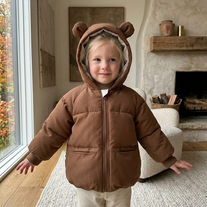 Lilo Hooded Padded Jacket - Dark Brown