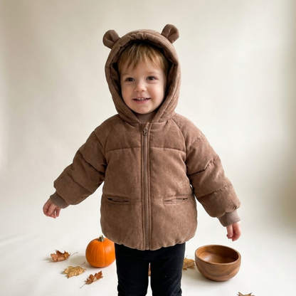 Lilo Hooded Padded Jacket - Dark Brown