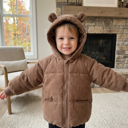 Lilo Hooded Padded Jacket - Dark Brown