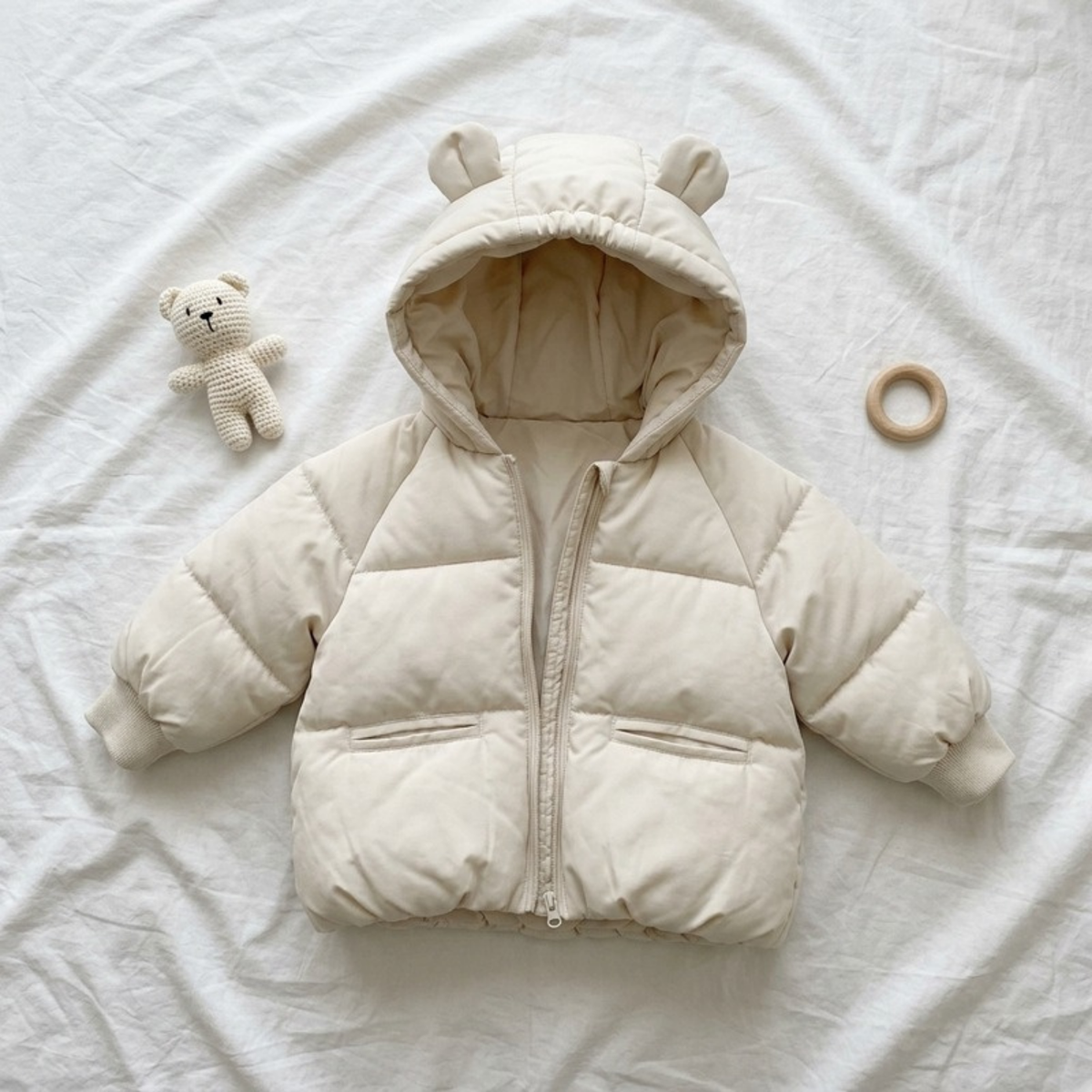 Lilo Hooded Padded Jacket - Off-White