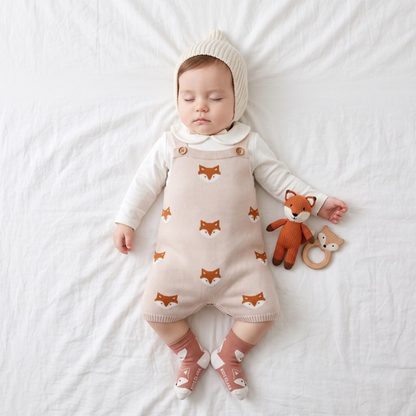 Lilo Fox Knitted Baby Overalls