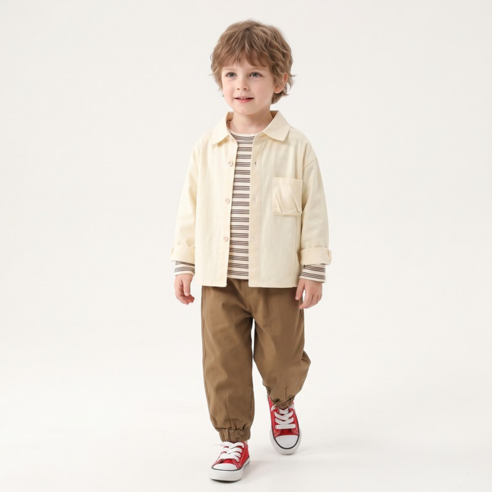Lilo Shirt Three Piece Set - Off White