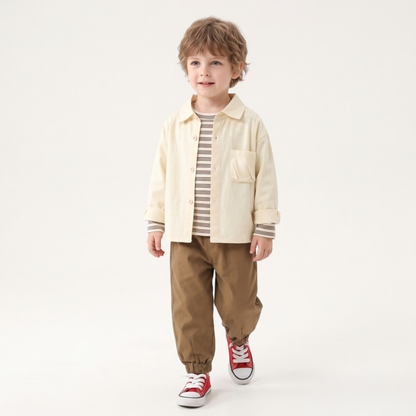 Lilo Shirt Three Piece Set - Off White