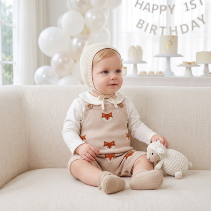Lilo Fox Knitted Baby Overalls