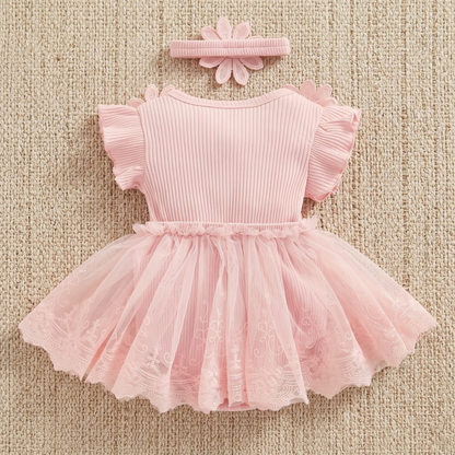 Lilo Cotton Baby Romper - Pink