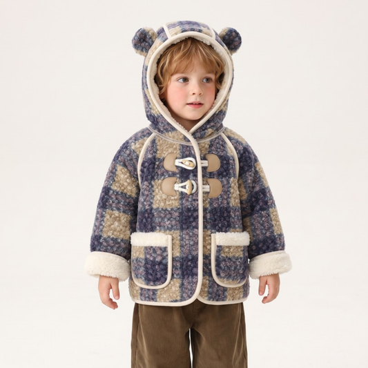 Lilo Kids Plaid Lined Jacket - Navy Plaid