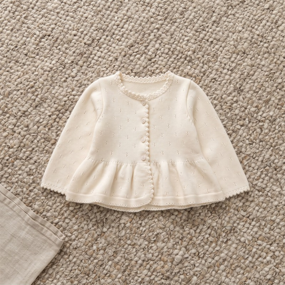 Lilo Sweet Knit Cardigan - Milky White