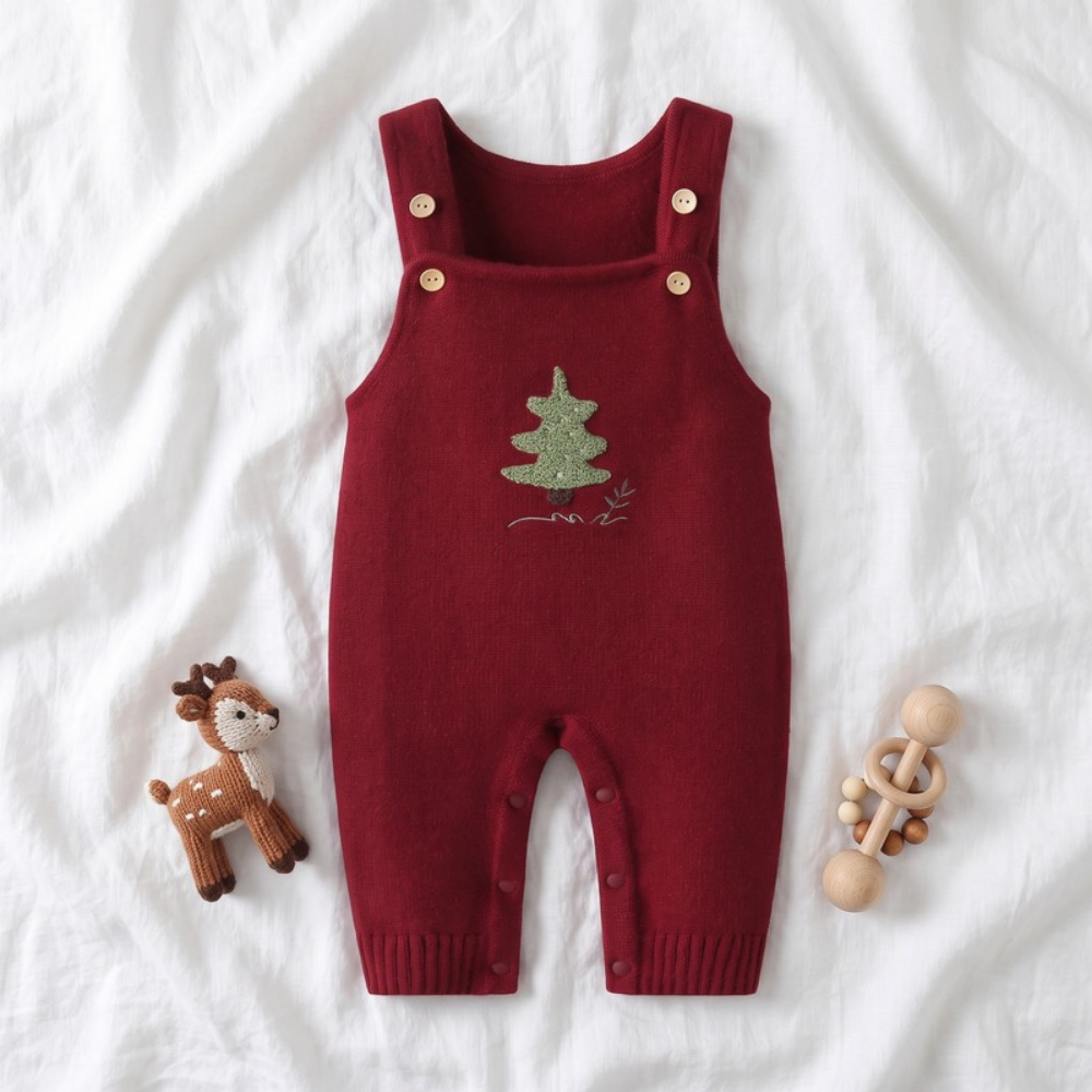 Lilo Christmas Knitted Baby Dungarees