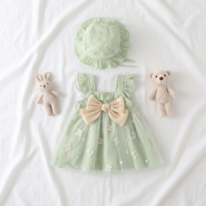 Lilo Floral Pastoral Princess Dress - Green