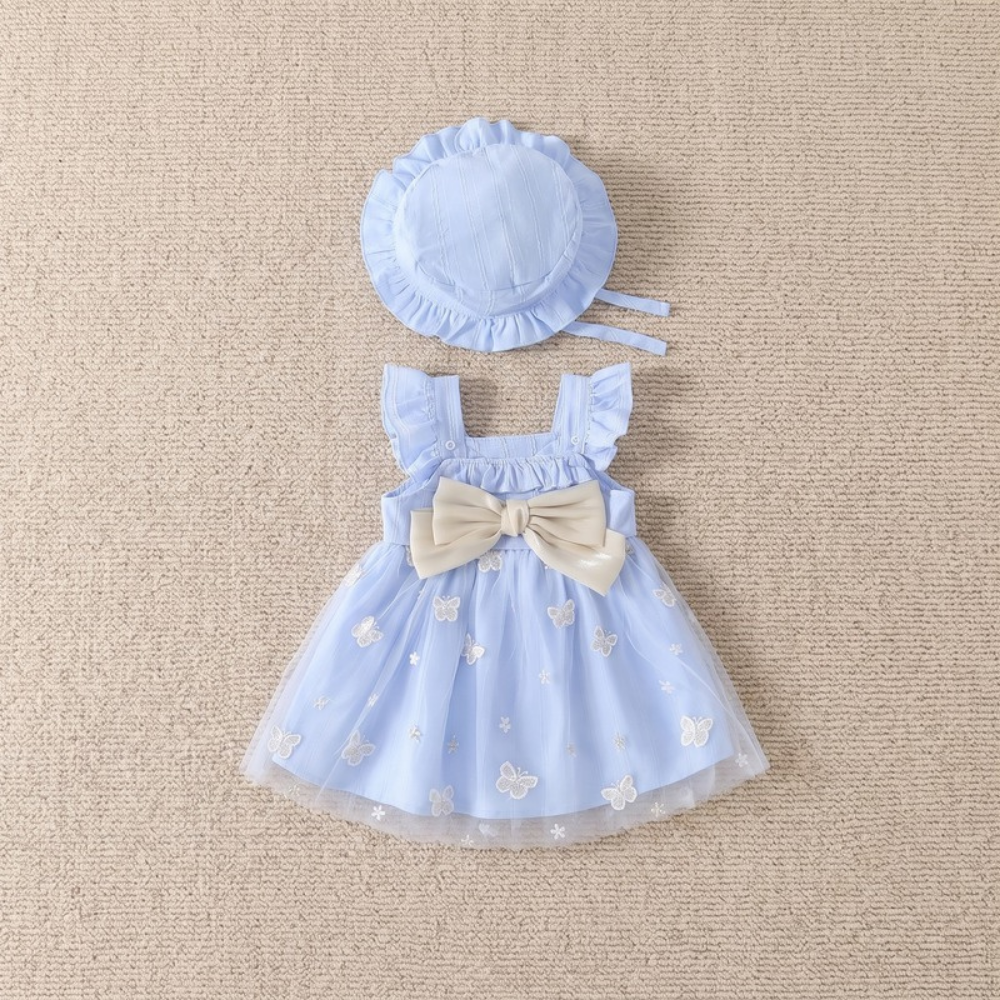 Lilo Floral Pastoral Princess Dress - Blue