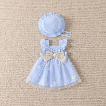Lilo Floral Pastoral Princess Dress - Blue
