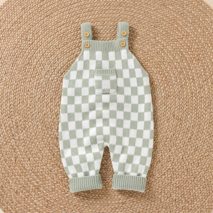 Lilo Checkerboard Baby Romper - Green