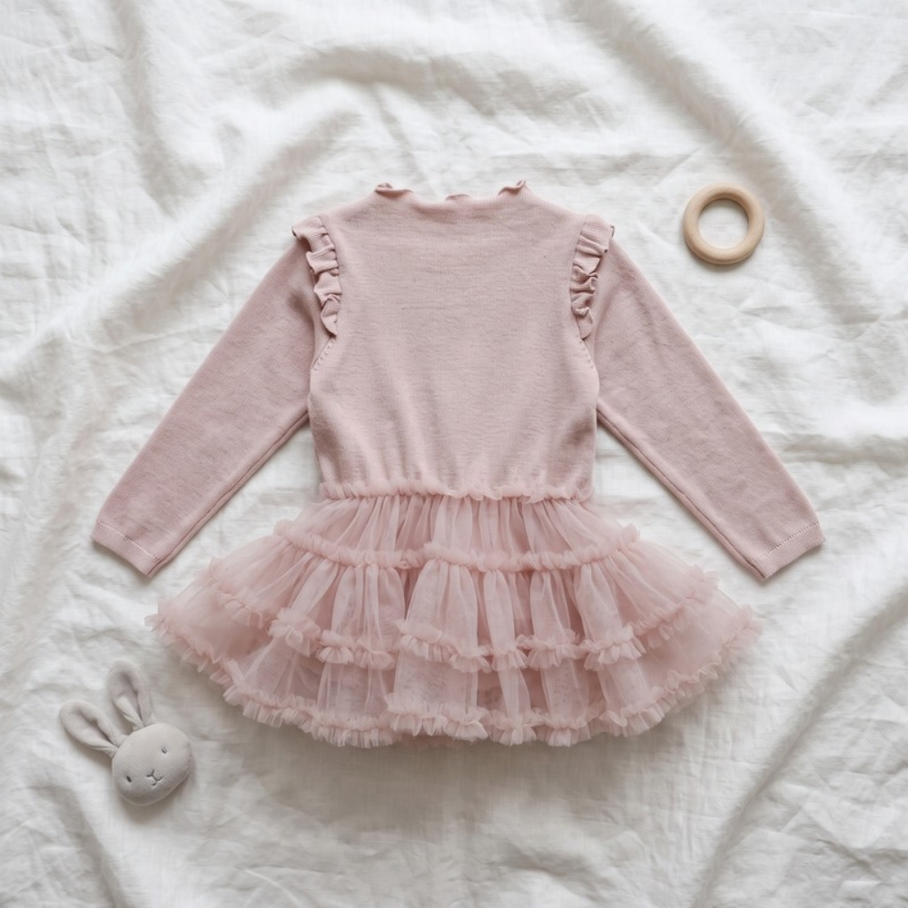 Lilo Layered Mesh Dress - Pink