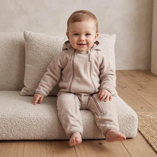 Lilo Hooded Baby Snowsuit - Sand