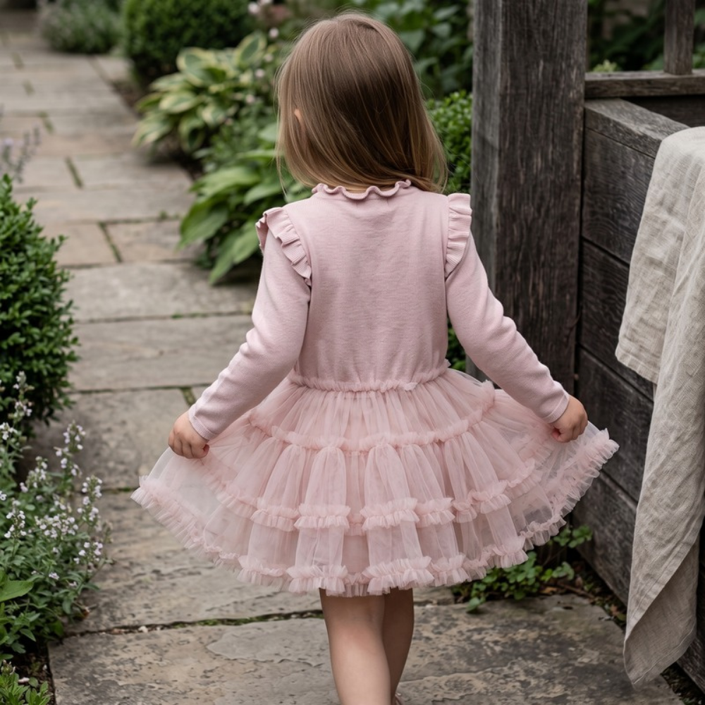Lilo Layered Mesh Dress - Pink