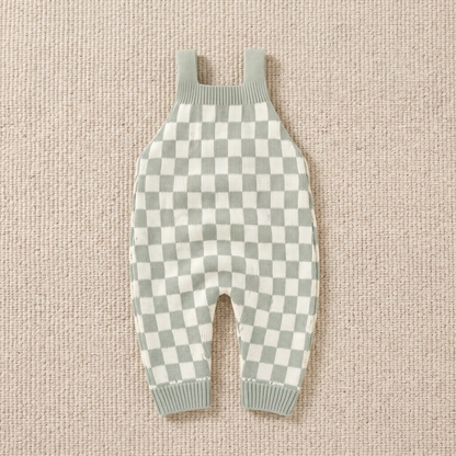 Lilo Checkerboard Baby Romper - Green