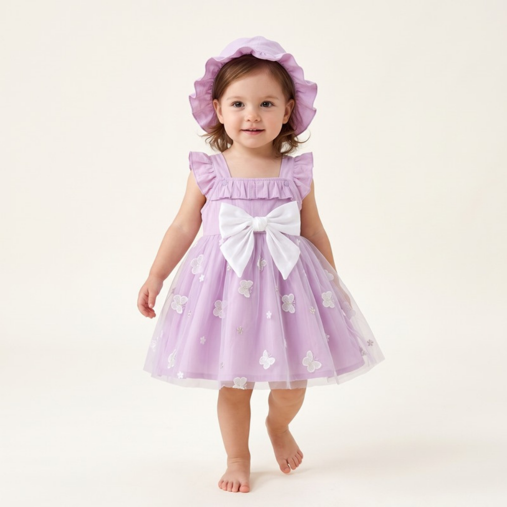 Lilo Floral Pastoral Princess Dress - Light Purple