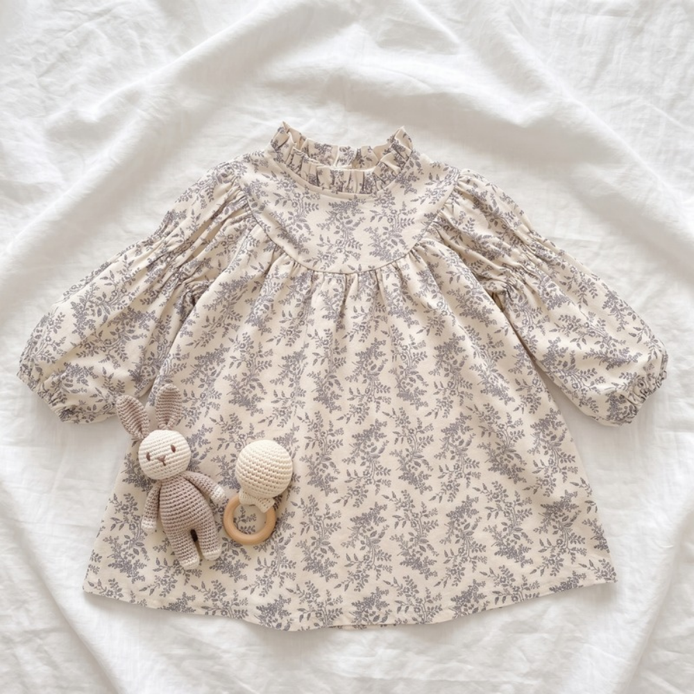 Lilo Ruffle Collar Embroidered Dress