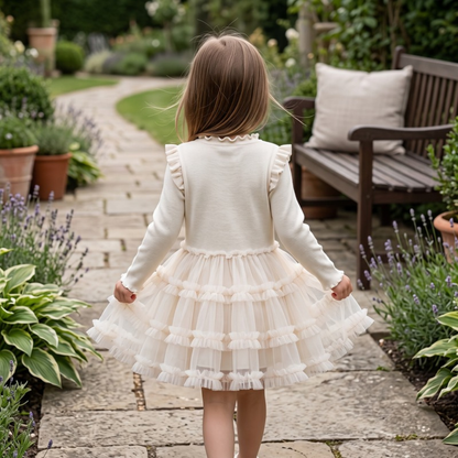 Lilo Layered Mesh Dress - Cream