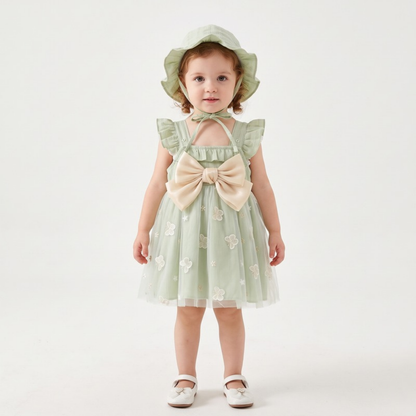 Lilo Floral Pastoral Princess Dress - Green