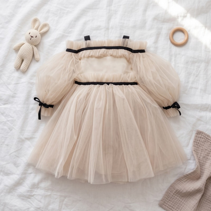 Lilo Puff Sleeve Tulle Party Dress